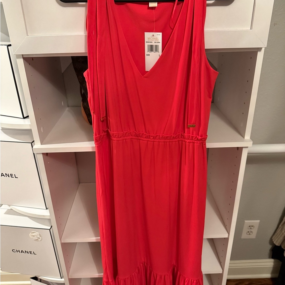 MICHAEL Michael Kors Red Sleeveless Dress